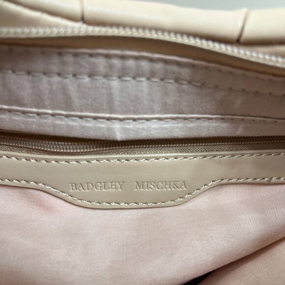 Badgley Mischka - Pleats Shoulder Bag - Pink/Peach Vegan Leather - NWT - Picture 12 of 12